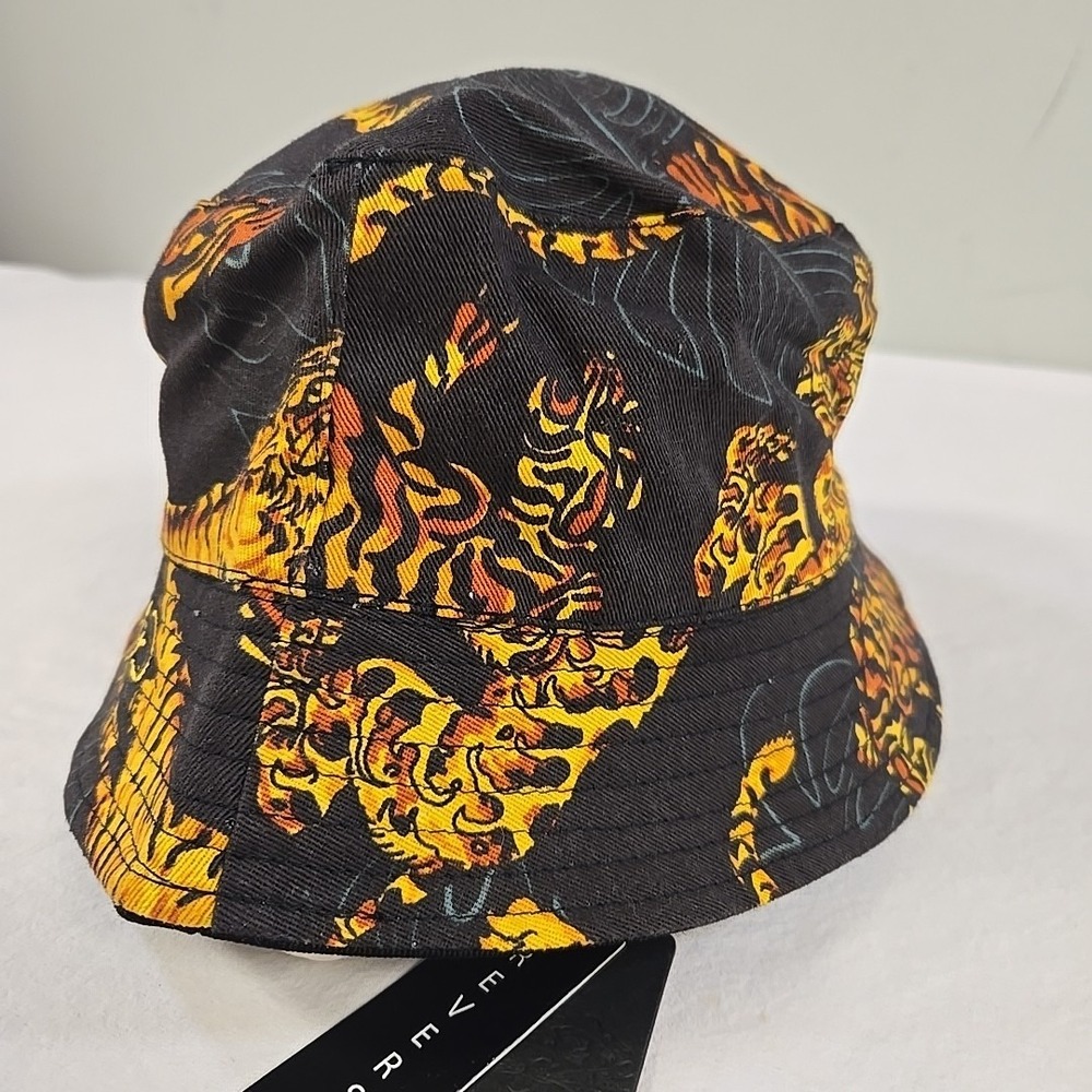 Ed Hardy Art For Life Tiger Bucket Hat Reversible Adult Size NWT - Picture 2 of 11
